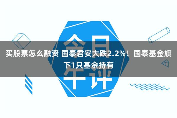 买股票怎么融资 国泰君安大跌2.2%！国泰基金旗下1只基金持有