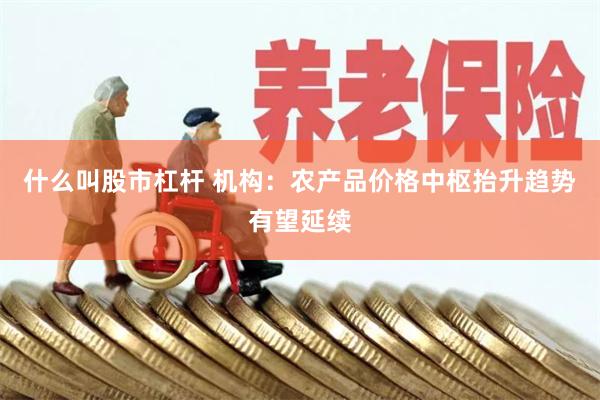 什么叫股市杠杆 机构：农产品价格中枢抬升趋势有望延续