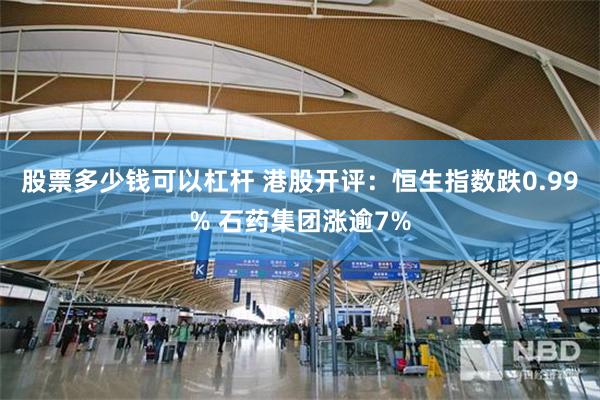 股票多少钱可以杠杆 港股开评：恒生指数跌0.99% 石药集团涨逾7%