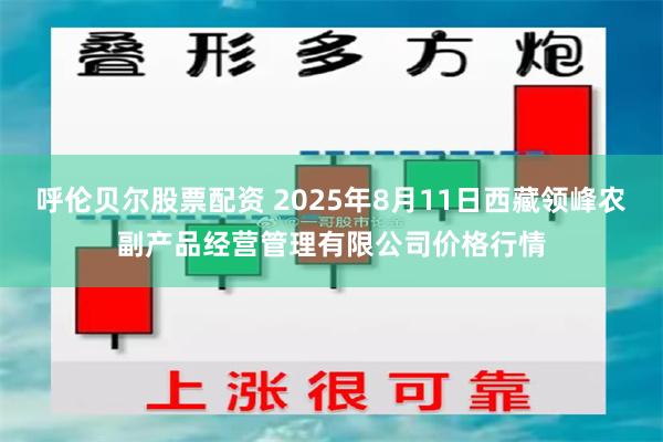 呼伦贝尔股票配资 2025年8月11日西藏领峰农副产品经营管理有限公司价格行情